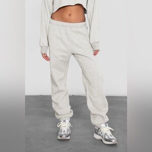 TicToc Heather White Sweatpants